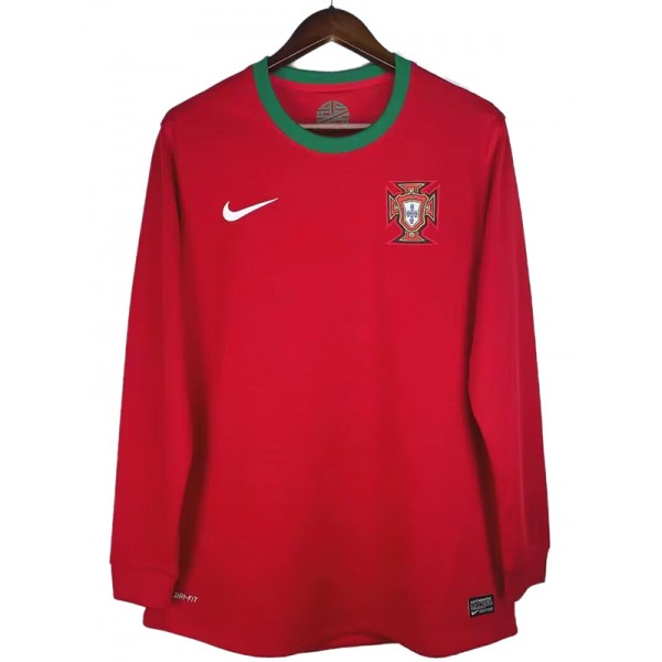 Portugal maillot domicile vintage à manches longues maillot de football maillot de première équipe de football pour hommes sweat - shirt 2012 - 2013 